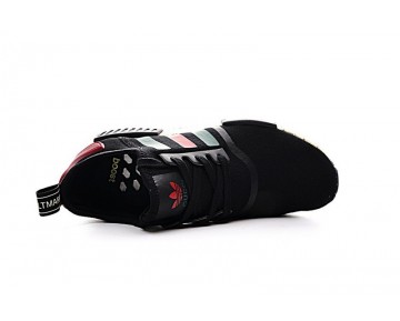 Schuhe Adidas Nmd Custom S675001 Schwarz & Grün & Rot Unisex