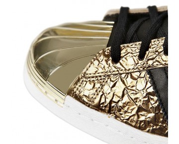 Gold Foil Adidas Superstar 80S Metal Toe B25033 Unisex Schuhe