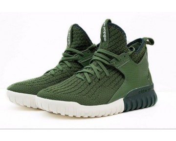 Unisex Adidas Originals Tubular X Primeknit S81672 Dunkel Grün Schuhe