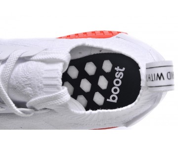 Adidas Originals Nmd Runner Primeknit & S79169 Weiß & Blau & Rot Schuhe Unisex
