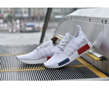 Adidas Originals Nmd Runner Primeknit & S79169 Weiß & Blau & Rot Schuhe Unisex