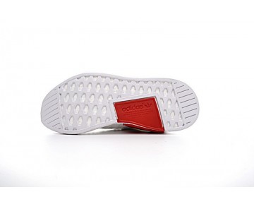 Schuhe Weiß & Rot Adidas Originals Nmd R2 Primeknit Ba7240 Herren