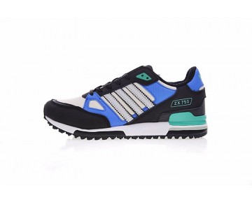 Adidas Originals ZX 750 Q23662 Oxford Schwarz & Blau & Weiß & Grün Schuhe Herren