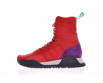 Schuhe Rot & Schwarz & Rosa & Weiß Adidas Originals Af 1.3 Primeknit Boots Bz0611 Unisex