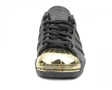 Schuhe Unisex Adidas Originals Superstar 80S Metal Toe D67591 Schwarz/Gold