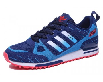 Herren Tief Blau & Rot Schuhe Adidas ZX 750 Flyknit 40-45