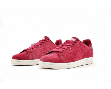 Burgund Rot & Weiß Adidas Originals Stan Smith S80028 Schuhe Unisex