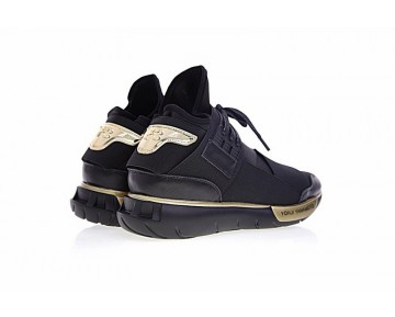 Schuhe Adidas Y-3 Qasa High Cq5500 Unisex Schwarz & Platinum Gold